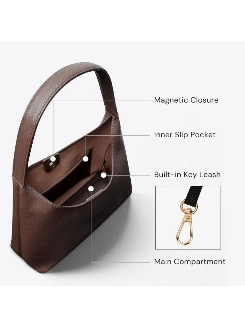 Trendy Small Slouchy Hobo Bag for Women, Soft Vegan Leather Everyday Tote 11